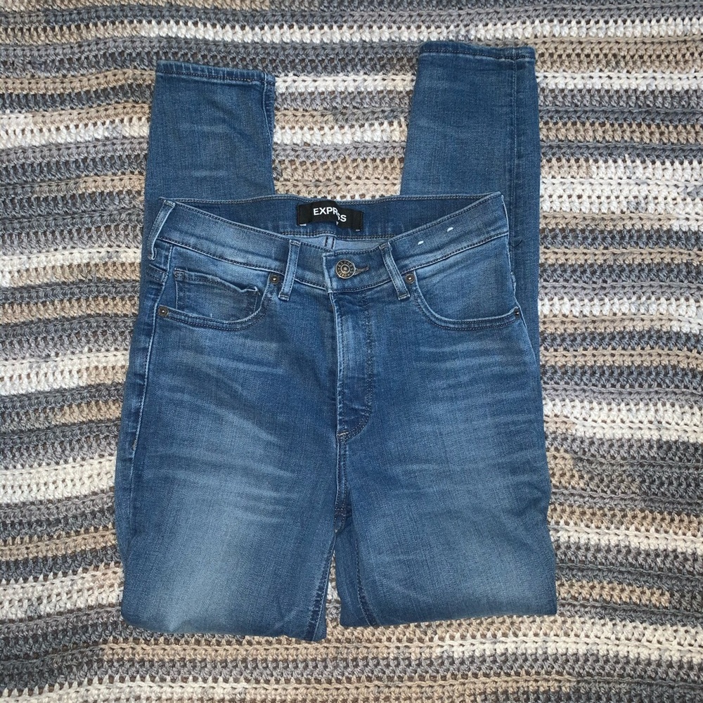 Express Stretch + Denim Perfect legging high rise